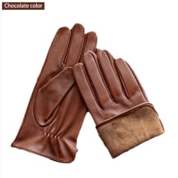 Men's Single Leather Unlined Touch Screen Sheepskin Gloves Thin Motorcycle Riding Four Seasons Car Driving Driver Finger Gloves