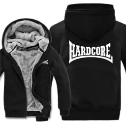 Hardcore Hoodies Men Cool Thicken Winter Hardcore Sweatshirt Pullover Mans Coat