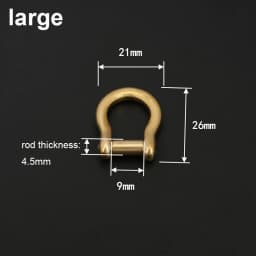 1piece Solid Brass Carabiner D Bow Shackle Slot Screw Removable Fob Key Ring Keychain Joint Connector Buckle DIY Hardware