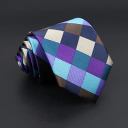 New Men's Classic Plaid Tie Luxury Stripe 8cm Jacquard Necktie All-Match Cravat For Business Wedding Party Daily Wear Accessory
