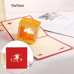 3D Pop Up Love Card Valentines Day Wedding Invitation Anniversary Greeting Cards for Couples Wife Husband Gift With Envelopes