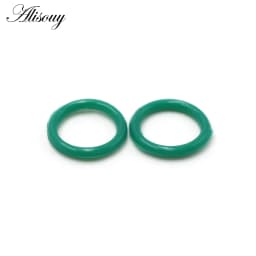 Alisouy 100pcs Rubber Silicone Seal Circle O-Rings Switch Dampeners Industrial Crafts DIY Jewelry For Ear Taper Expander Tunnels