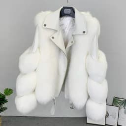 Winter New Real Fox Fur Coats With Genuine Sheepskin Leather Wholeskin Natural Fox Fur Jacket Outwear Luxury Women New