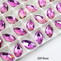 Horse EyeSewing Gems AB Flatback Rhinestones Glitter Sew On Crystals Stones Navette K5 Glass Strass For DIY Clothes Crafts