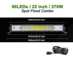 22 32 42 50 52'' Inch Straight Curved Led Light Bar Spot Flood LED Car Lights Offroad Driving Fog Lamp Truck 4x4 ATV UTV 12V 24V