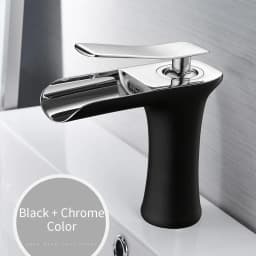 Basin Faucets Waterfall Bathroom Faucet Single Handle Basin Mixer Tap Bath Antique Faucet Brass Sink Water Crane Silver 6009