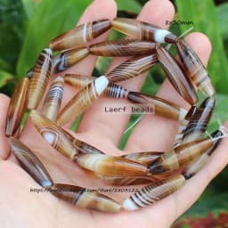 6-50mm Natural Coffe Botswana Agate Coffe Color Stripe agates Oval beads 15"/38cm , For DIY Jewelry making !