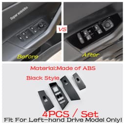 Center Control Gear Shift Panel Inner Door Armrest Handle Cover Trim Black Fit For VW Volkswagen Polo 2019 - 2023 Accessories