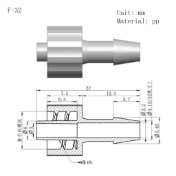 Luer Lock Adapter Air Valve Pipe Dispensing Glue Subpackaging Syringe Barrel Fitting PP Plastic Connector
