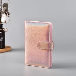 A6/A5 Macaroon Glitter Color PU Leather DIY Binder Only Cover Diary Agenda Planner Paper Cover School Stationery