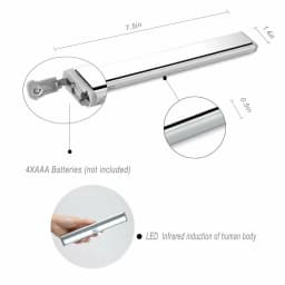 LED PIR Motion Sensor Closet Light 10LEDs Cold White Desk Drawer Wardrobe Lamp Under Cabinet Battery Powered Night Light