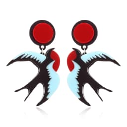 Cute Bird Acrylic Parrot Drop Earring Punk Party Style Hip Hop Animal Bird Parrot Earrings For Women Fashion Jewelry New2019