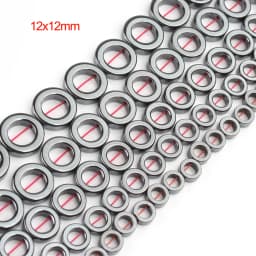Natural Stone Hematite Beads Flat Round Disc Oval Heart Square Circle Loose Spacer Beads For Necklace Bracelet Making