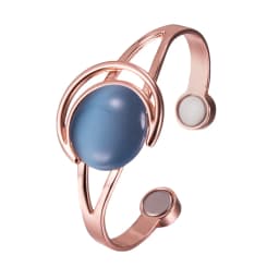 Dolphin Pure Copper Bracelets for Women Green Artificial Opal Magnetic Bangles Benefits Simple Adjustable Cuff Jewelry Female