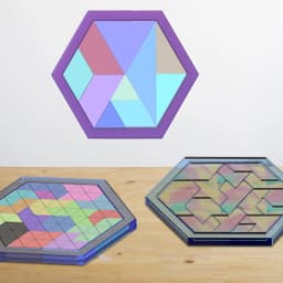DIY Crystal Epoxy Silicone Mold Irregular Hexagonal Puzzle Home Ornaments Game Puzzle Silicone Mould For Resin