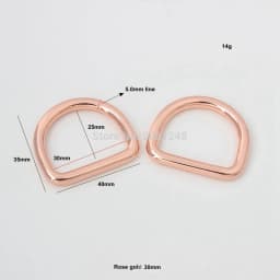 10mm 13mm 15 19mm 25mm 30mm  Rose gold bags' polished nickel inside bags metal accessory alloy round welded d ring DIY Bag Parts