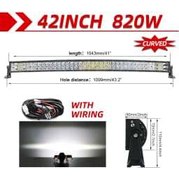 CO LIGHT 22" 32" 42" 52"inch Led Light Bar Work Light 12D 420W 620W 820W 1020W 2-Row 4x4 Truck ATV Car Offroad Driving Lig