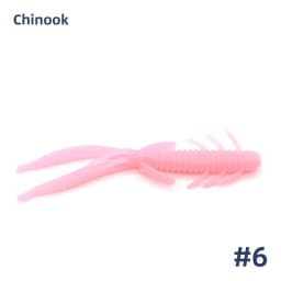Chinook Soft Bait Lure 70mm 1.8g 10pcs Bamboo Shrimp Lure Wobblers Worm Fishing Silicone Fish Artificial Bait