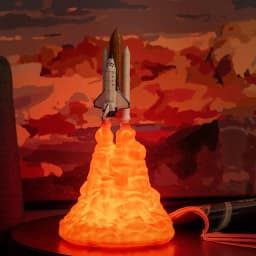 C2 Dropship 3D Print Galaxy LED Night Light Space Shuttle Rocket Lamp Saturn V Lamp For Space Lovers USB Charging Switch Control