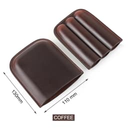 CONTACT'S FAMILY Leather Cigar Case Multiple Cigars Sets Storage Portable Cigar Box Humidor Box for Travel Gift for Man Father
