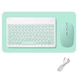 Wireless Keyboard and Mouse Combos Set Round Bluetooth Hebrew Spanish French Korean For iOS iPad Android Windows Phone Tablet