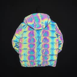 Winter Jacket Men Thick Rainbow Reflective Jackets Parka Coat Fashion Young Hip Hop Loose Jacket Streetwear Outwear Men Clothes