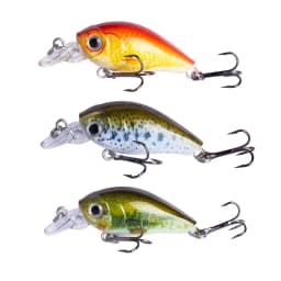 Hanlin Hot 3pcs/5pcs Suit 48mm/3.8g Hard Artificial Bait Mini Crankbait Fishing Lures Floating Wobblers Lure for Fishing Tackle