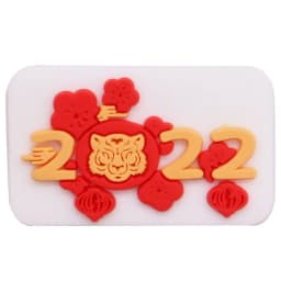 2022 New Arrival 1Pcs Happy Chinese Style PVC Shoe Charms Shoes Accessories Decorations for Wristbands Party Gift