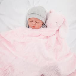 Baby Blanket New Thicken Double Layer Plush Infant Swaddle Wrap Pink Rabbit Toy Newborn Baby Bedding Children Blanket Bebe Duvet