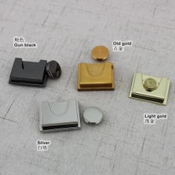 2sets 5colors High quality Square lock metal for handbags factory hardware wholesale Bag Parts Accessories