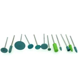 12pcs Rubber Polishing Wheel Silicone Grinding Head Fine Grit Dremel Rotary Tools