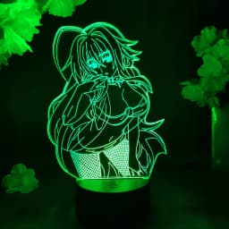 Anime High School DxD Rias Gremory LED Night Light 7 Color Changing Touch Remote Colorful Bedside Lamp for Friends Birthday Gift