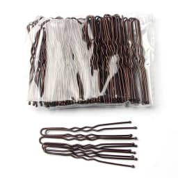 50pcs Hair Waved U-shaped Bobby Pin Barrette Salon Grip Clip Hairpins Black Metal Hair Accessories For Bun Gifts
