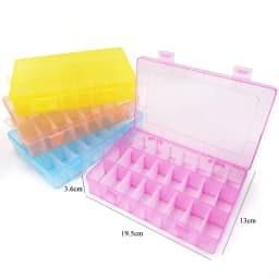 4 Sizes Jewelry Box Organizer Storage Container Plastic Organizer Box with Adjustable Dividers for Beads Art DIY Crafts
