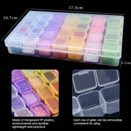 4 Sizes Jewelry Box Organizer Storage Container Plastic Organizer Box with Adjustable Dividers for Beads Art DIY Crafts