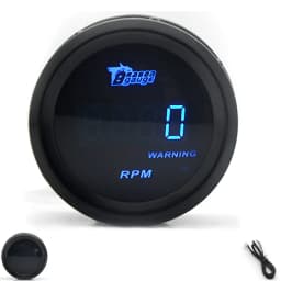 2' 52mm Car Digital Turbo Boost Gauge PSI BAR Water Temp Oil Temp Oil Pressure Gauge Voltmeter EGT Tachometer RPM Gauge