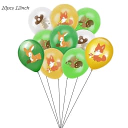 Woodland Animal Disposable Tableware Wild Forest Bear Fox Plate Cup Napkin Jungle Safari Happy Birthday Party Decor Kid Boy Girl