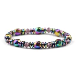 Weight Loss No Magnetic Therapy Bracelet For Men Women Geometric Black Hematite Stone Beads Stretch Health Care Bracelet Jewelry