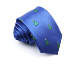 Christmas Ties For Men Red Green Blue Printed Festival Theme Party Gift Xmas Tree Santa Snowflake Slim Necktie For Man Accessori