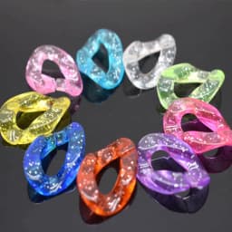 Acrylic Hand Paint Multi Color Twisted Assembled Parts Beads For Women Frosted Resin Pendant Necklace Jewelry Accessorie Finding