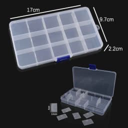 4 Sizes Jewelry Box Organizer Storage Container Plastic Organizer Box with Adjustable Dividers for Beads Art DIY Crafts