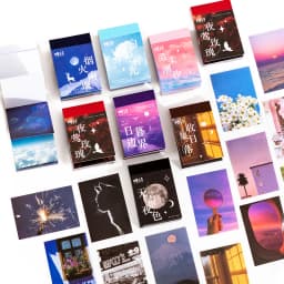 50sheets Rose Sky dusk Decorative Sticker Scrapbooking diy Stick Label Diary Stationery Album Journal scenery flower Stickers