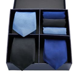 Gift box packing Silk Ties For Men Novelty Hanky Set 3 Styles Men's Tie Formal Red Cravat for Wedding Business Necktie