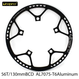 Chainring Litepro 130BCD 47/53/56/58T BMX Chainring Folding Bicycle Chainwheel Protector Bike Crankset Tooth Folding Bike Parts