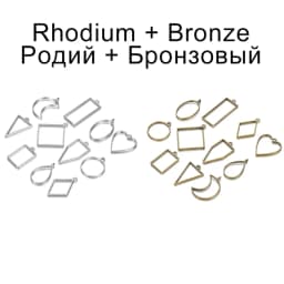 11-22Pcs Metal Geometric Hollow Frame Bezel Border Molds UV Epoxy Resin Molds For DIY Jewelry Making Findings Round Pendants
