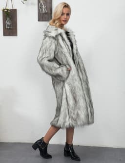 Winter Women Faux Fox Fur Long Coat Thick Full Sleeve Fluffy Luxury Fur Jacket Elegant Mujer Bontjas Warm Furry Shaggy Outerwear