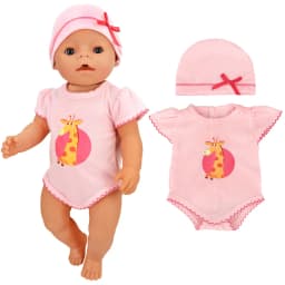 43 Cm Baby Doll Clothes Rompers for 17 Inch Baby Doll Suit Costume Set
