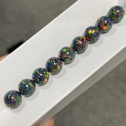 3mm-8mm Round Opal Beads With Full Hole Gemstones 78 Colors Synthetic Stones For Jewelry Making