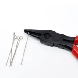 DoreenBeads Round Nose and Concave Pliers Beading Red Color DIY Making Jewelry Tool 12.5cm, sold per packet of 1