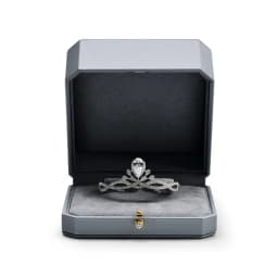 Oirlv Premium Leather Double Ring Couple Box for Wedding Ceremony Engagement Pendant Earrings Necklace Holder Jewelry Gift Box